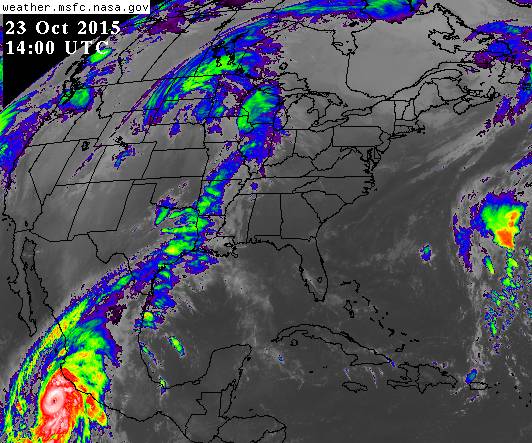 Hurricane Patricia is already beginning to affect weather in the  Gulf of Mexico. Incredible moisture incoming.