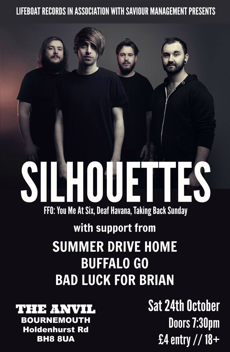 SilhouettesRock's tweet photo. Catch us in #Bournemouth and #London this weekend! #bandsontour #weekender #gigs #dorset https://t.co/gCWVtOkjId
