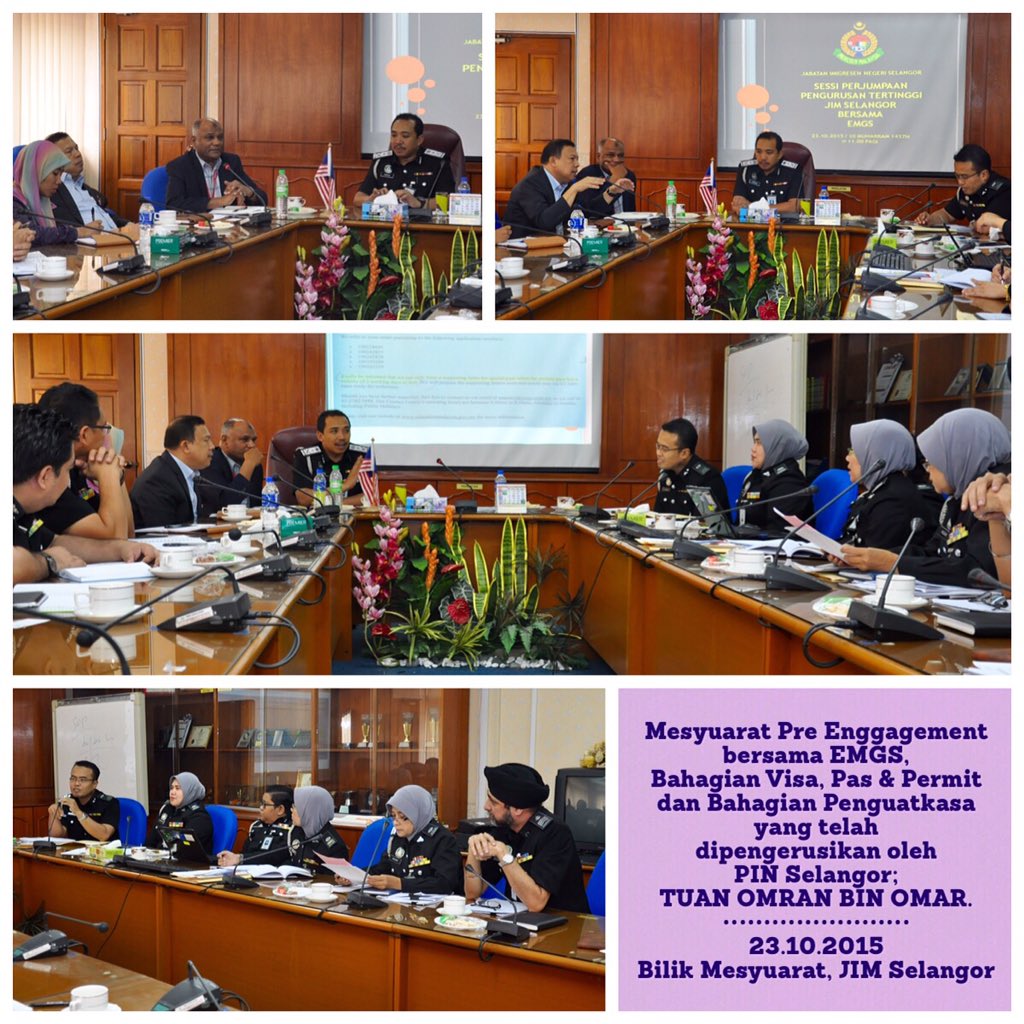 JIMSelangor's tweet photo. Mesy Pre-Engagement bersama EMGS, Bhg Visa, Pas &amp; Permit dan Bhg Penguatkuasa yang dipengerusikan oleh PIN Selangor. https://t.co/EMVavgolqs