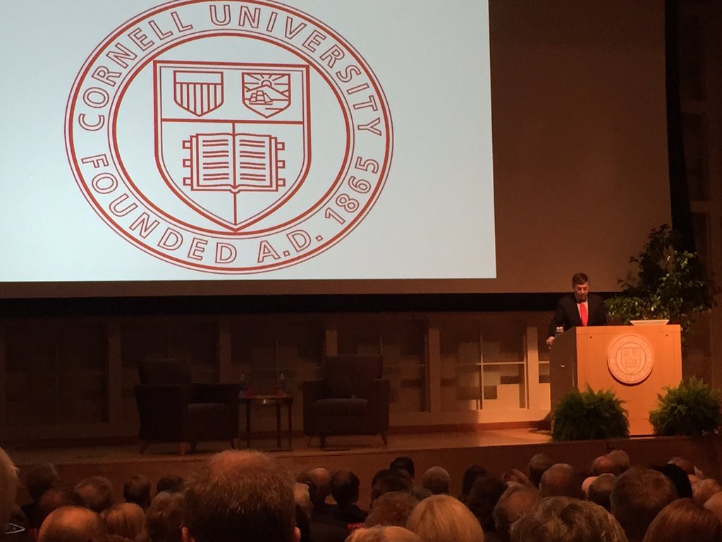 CUCouncil's tweet photo. @Cornell Trustee Chair Bob kicked off annual meeting introducing past leaders and brand new trustees #TCAM2015 https://t.co/m2pCAygyZe