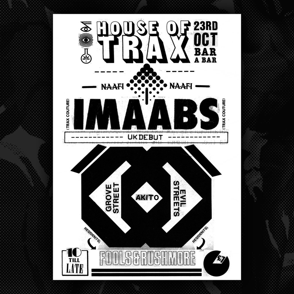 TONIGHT. LONDON LETS GO!!!
---
IMAABS
AKITO
GROOVE STREET
EVIL STREETS
FOOLS &amp; RUSHMORE
---
facebook.com/events/7601411…