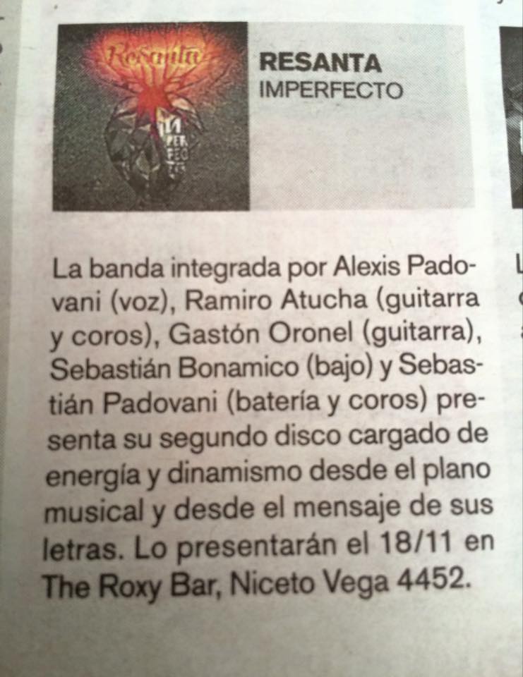 ResantaOficial's tweet photo. Los Genios d @larazoncom Anticipan La Presentación d "iNperfecto"en @TheRoxyArg!
#NoviembreiNperfecto
#ResantaEnVivo https://t.co/DQIV2OeDLr
