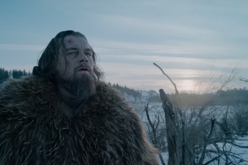 GQMagazine's tweet photo. If this 'Revenant' stunt doesn't win Leo DiCaprio his Oscar, we don't want to know what will https://t.co/5ej4OOg5cB https://t.co/dB5VWidSfj