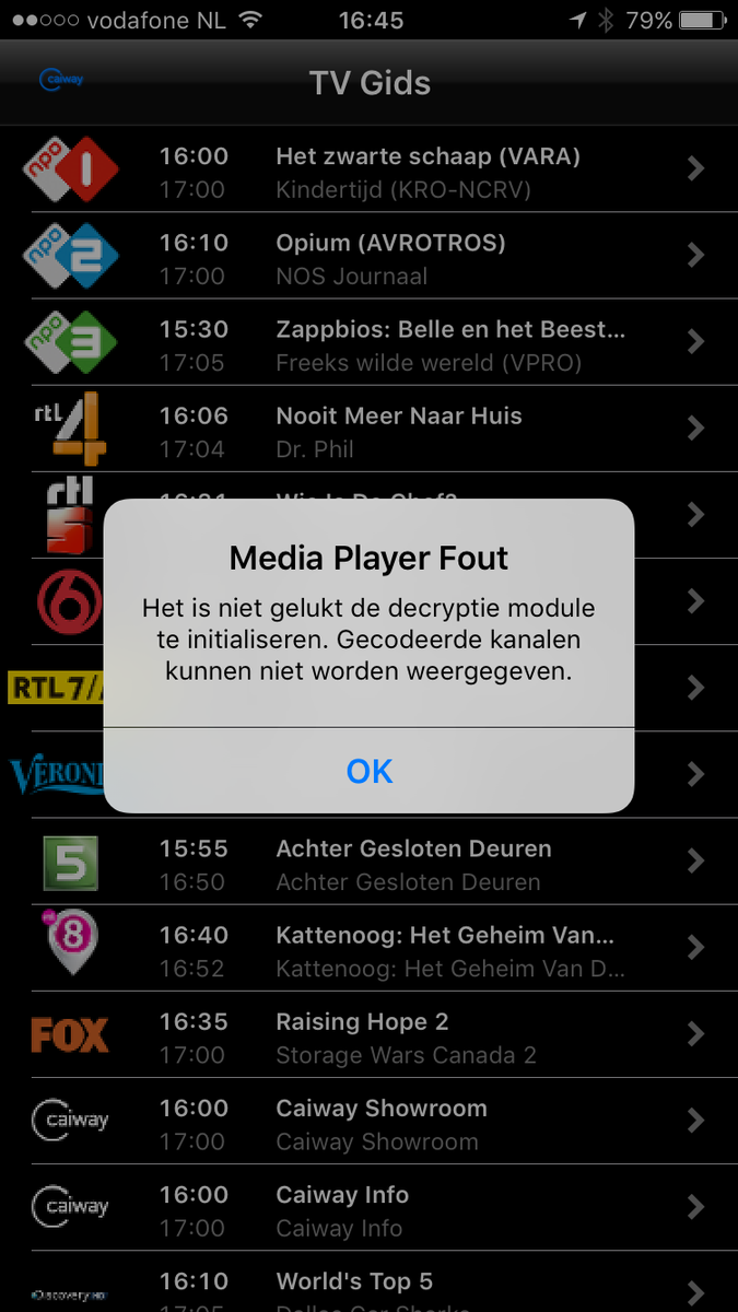 EdwardTurkstra's tweet photo. @Caiway De CaiwayTV app doet het niet op mijn iPhone met iOS9.  Wat is hier aan te doen? https://t.co/VYhw7ulRZc