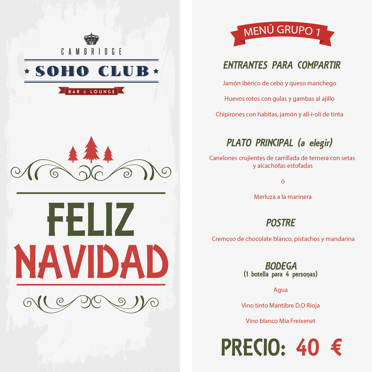CambridgeSClub's tweet photo. ¡No hay mejor Navidad que la de @CambridgeSClub! Y por eso hemos diseñado estos menús para ti! https://t.co/wPlNYWQWLk