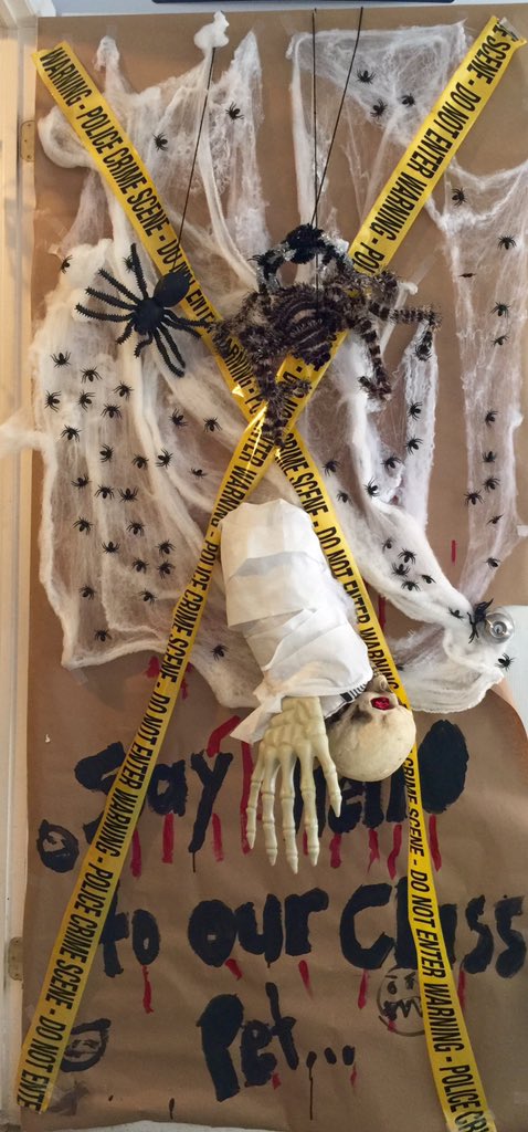KingsTownSchool's tweet photo. Time to vote! Which classroom door is the spookiest? #ygk #Halloween #studentvote15 #schoolspirit https://t.co/1yCX4jbfFn