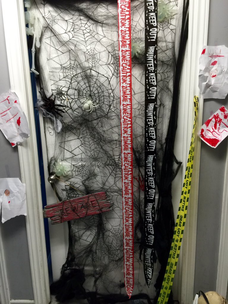 KingsTownSchool's tweet photo. Time to vote! Which classroom door is the spookiest? #ygk #Halloween #studentvote15 #schoolspirit https://t.co/1yCX4jbfFn