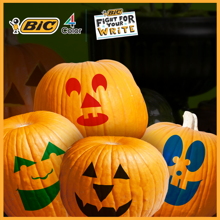 BICWrite's tweet photo. The #BIC4Color Jack O'Lanterns are complete! Who's do you like best? https://t.co/saX2eJbccJ