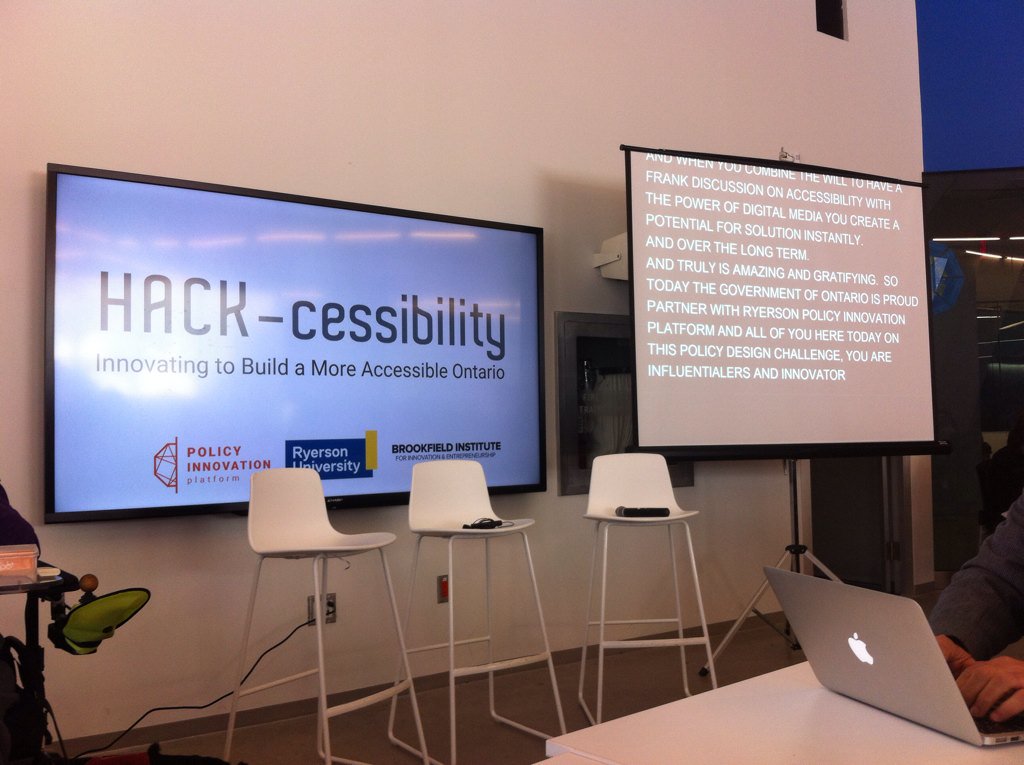 C_AChafe's tweet image. #accesshack @RyersonU promoting innovation ideas in #accessibility #a11y