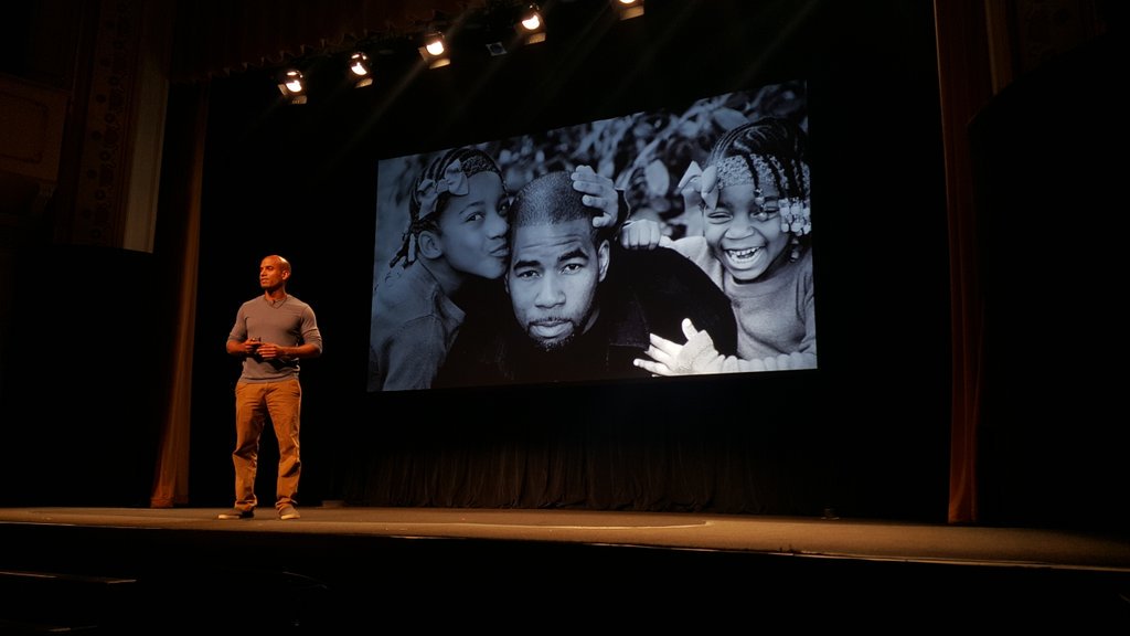 joyce's tweet photo. Time saved (prison time saved by @svdebug) is over 1,800 years.That's time ppl now spend w fam &amp; in school. #poptech https://t.co/SZxN09yknp