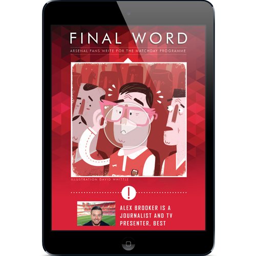 Arsenal's tweet photo. Also in this issue, all your #AFCvEFC pre-match stats plus @alex_brooker has the Final Word https://t.co/Rzqzpwkxva https://t.co/XpIZVIh76o