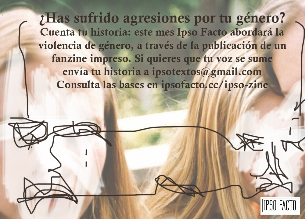 ipsofac_to's tweet photo. ¿Has sido víctima de agresión física o emocional? Cuenta tu historia en nuestro zine https://t.co/IwsTCrpT8g https://t.co/BRtL551iUz