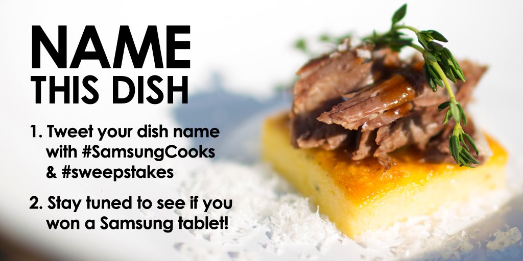 SamsungUS's tweet photo. Submit your most creative idea for this dish's name with #SamsungCooks & #sweepstakes to win https://t.co/xtRBlkFYks https://t.co/D1nviK4oK3