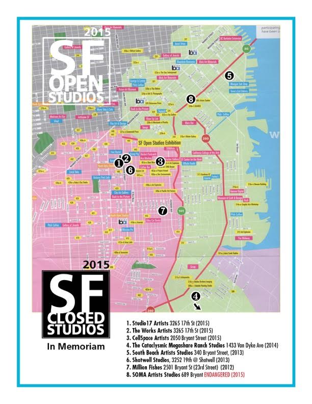 CulturalActNet's tweet photo. SF CLOSED STUDIOS MAP. Prop I defends art spaces - Vote YES on Prop I. #SFopenstudios #SFclosedstudios @BayAreaArts https://t.co/zmoZbxMgtA