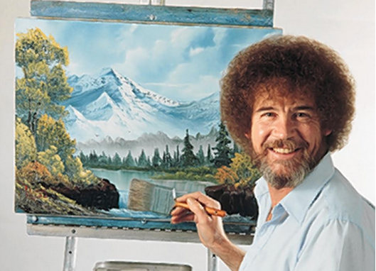 openculture's tweet photo. Season 1 of Bob Ross’ Show, The Joy of Painting, Is Now Free Online  https://t.co/Rp41GRCaJJ https://t.co/4qzX39pi0J