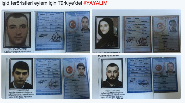 Herkes ama herkes RT'lesin!
Emniyet açıkladı, 4 IŞİD üyesi eylem için sınırı geçmiş ve aranmaya başlamış!
Yayalım!