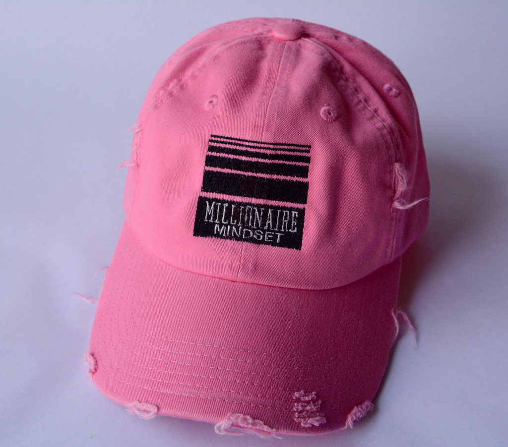 MM_ClothingCo's tweet photo. Pre order the New #MillionaireMindset Distressed Hats. Available in Tan, Pink and Black. https://t.co/755y60gqgw https://t.co/cymHrEbRb3