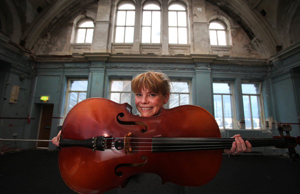 MalMccann's tweet photo. If you have a cello get yourself down to @DrawingOffices on Sunday @TitanicBelfast  @_1nstrumental_ @irish_news https://t.co/utOf2U5Q7p