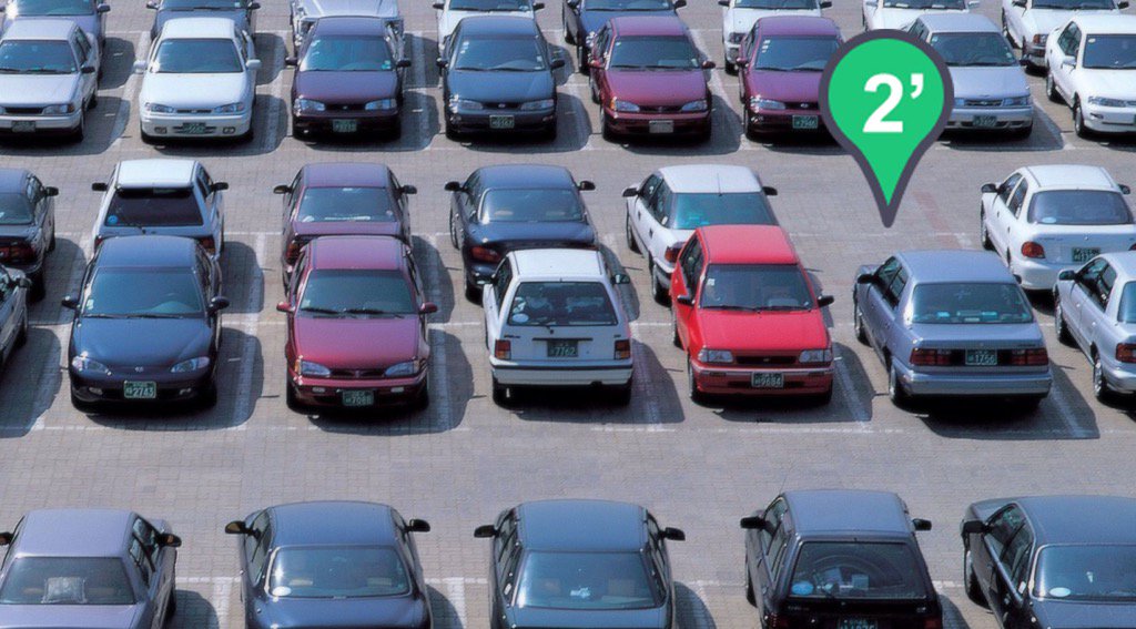 Localiza Sitios Libres donde aparcar con esta App! En tiempo realGratis! Aparca a la primera q-r.to/wazypark