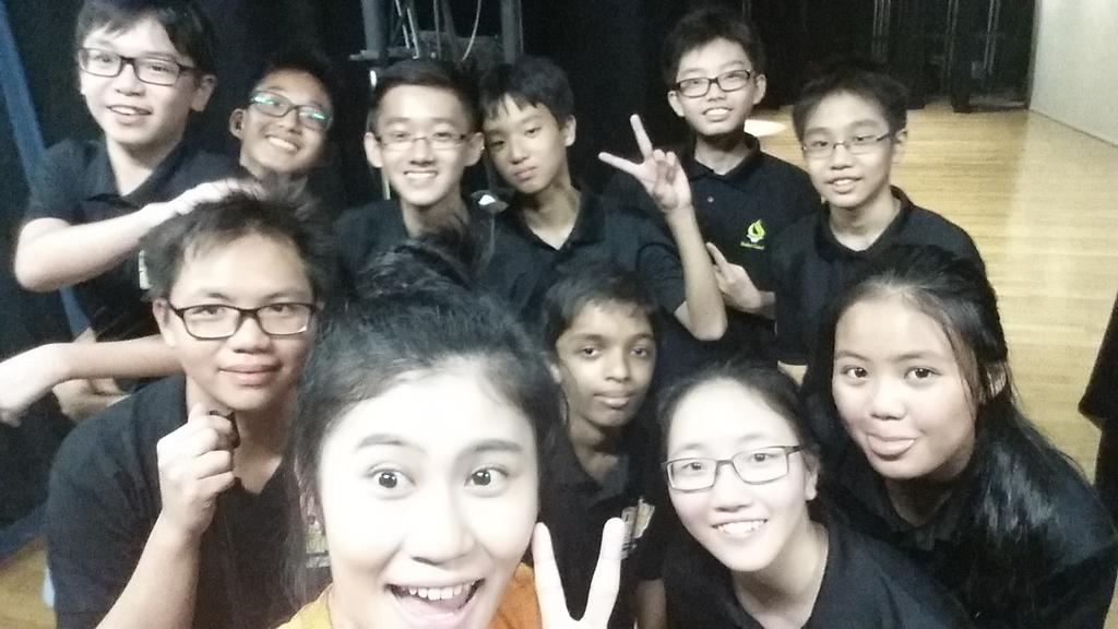 AngJesscy's tweet photo. Backstage crew for talentshowcase 2015! Finally the only one time that ran smoothly was the actual show! Good job! https://t.co/M3ca8X6q1D