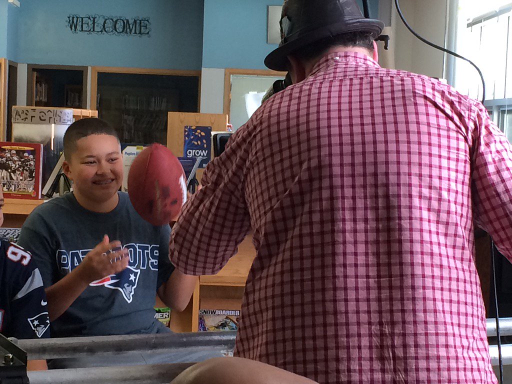 CBS Sports visits Park View to film pre-game for Thursday's Pats game!!!!