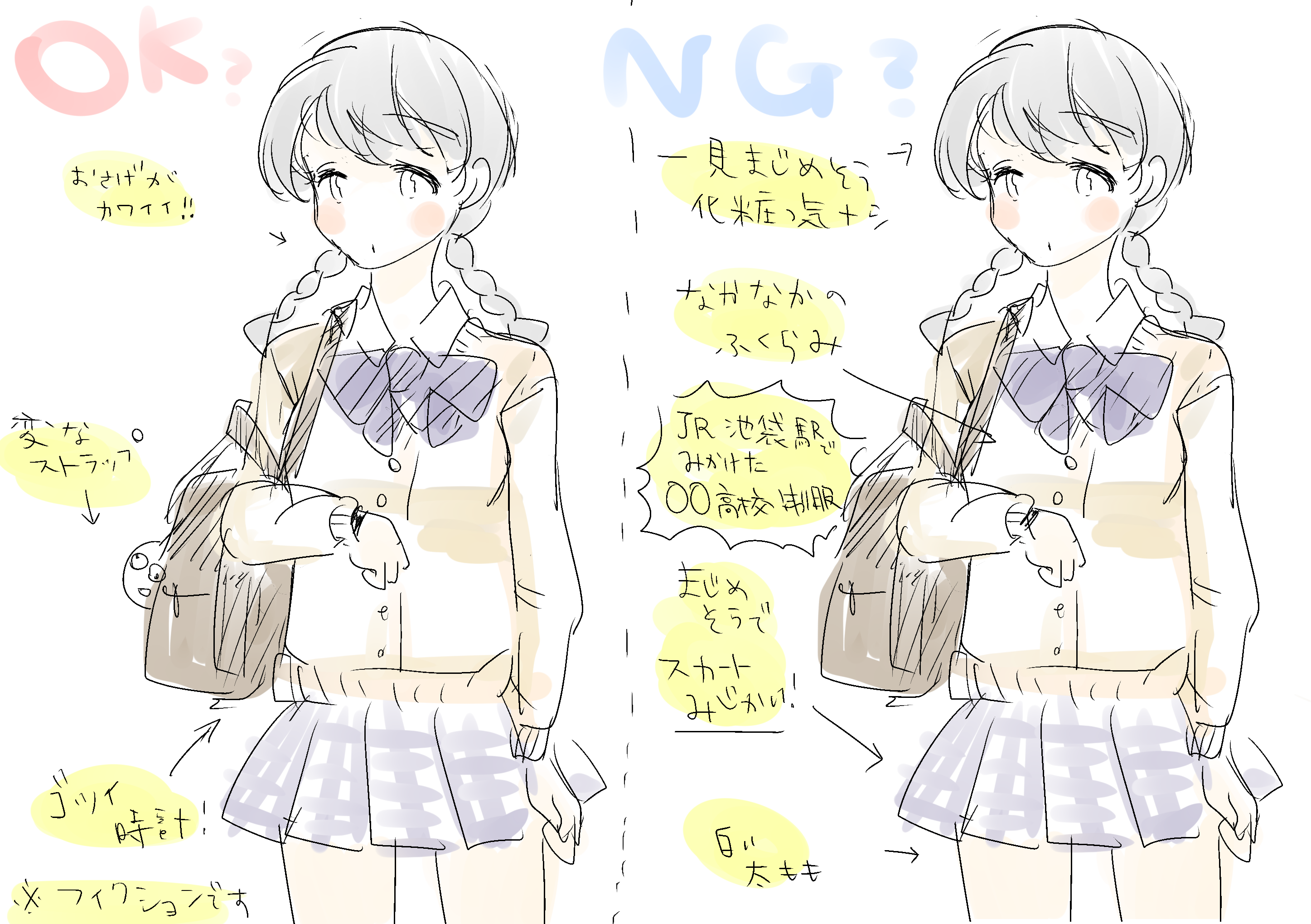 Joy 11 21軍令部酒保う28 Na Twitteru 街中で見かけた系の注釈付きファッションイラストが好きなんだけど Jk観察みたいなのは確かに気持ち悪さがあったので 自分の中で何がどうアカンのか自分でやってみた 感じ方には個人差があります この女子はフィクション