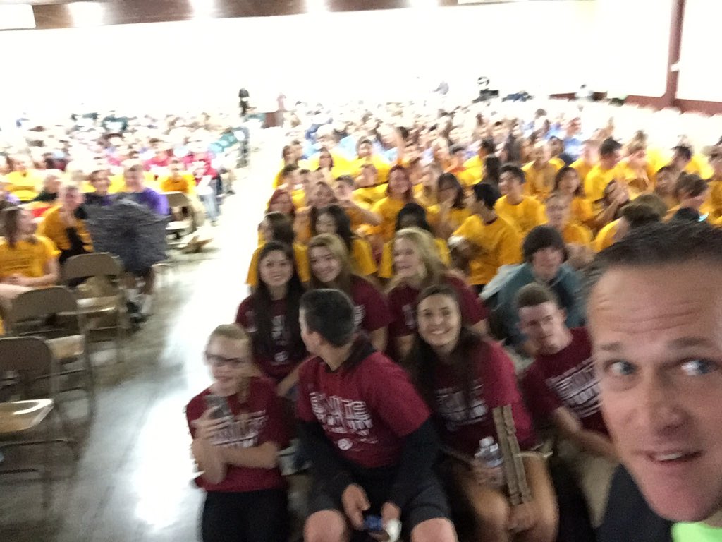 chrisgdellmath's tweet photo. Opening selfie of Ignite Opportunity STEM Career Day 2015. #STEMCAD2015 #northstateSTEM https://t.co/Dd7vWk86G1