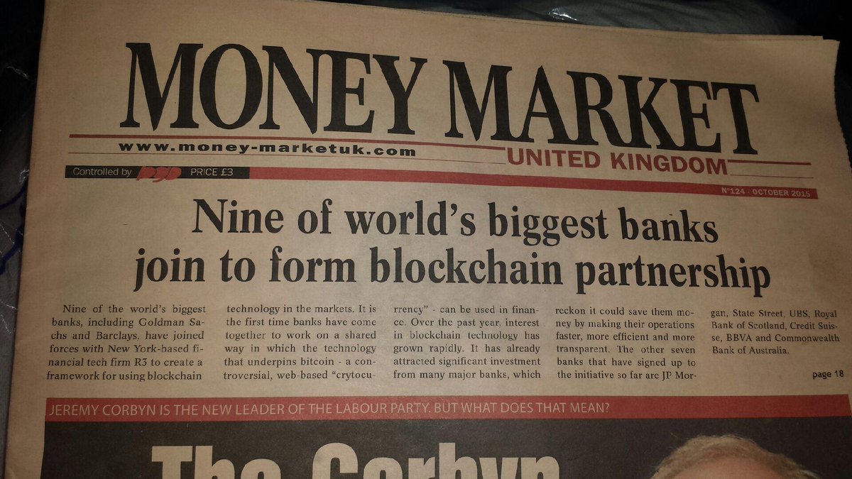 BitcoinEdu's tweet photo. Nine of world's biggest banks join to form blockchain partnership https://t.co/vYr4mIHlOv https://t.co/PAY6jPBIzB