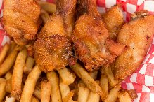 # <a href="/chateauchicken/">Le Chateau Chicken</a> 's wings are the most delicious. Always try them with fires and sauce.