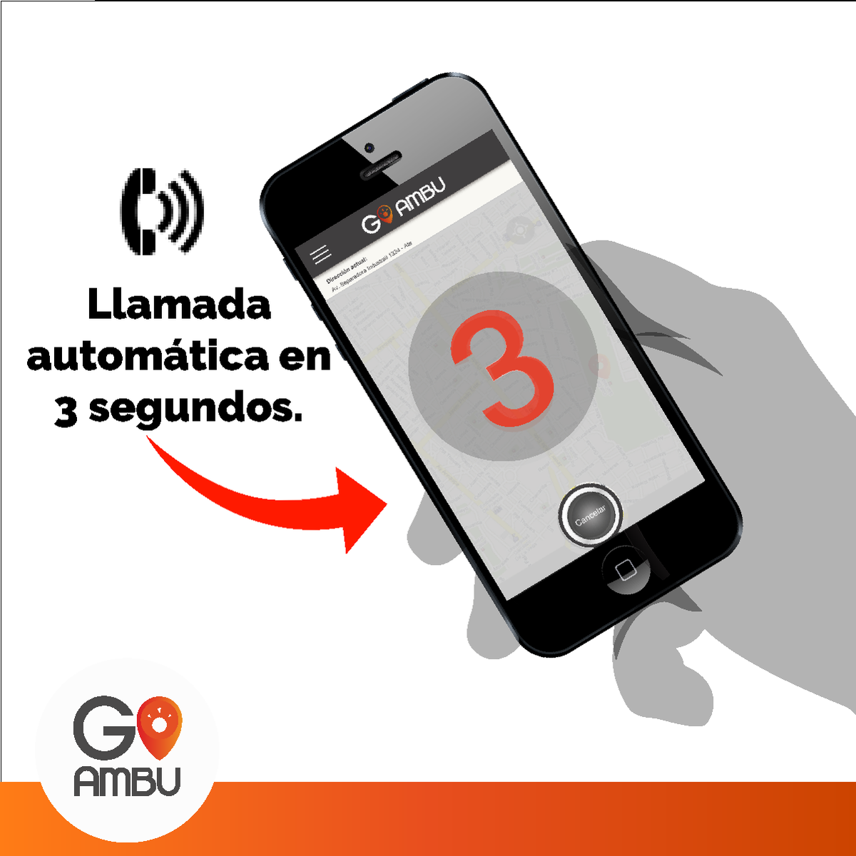Go_Ambu's tweet photo. Descarga #goambu ➤ https://t.co/tFEJWnT81M , regístrate y aprieta el botón de alerta para solicitar una ambulancia. https://t.co/YNp6QbIgex