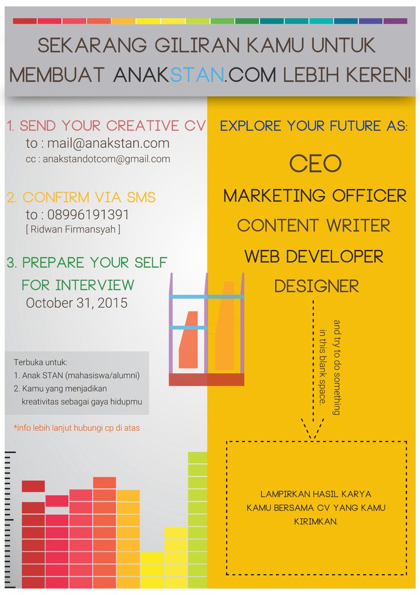 Sekarang giliran kamu untuk membuat anakSTAN.com  jadi lebih keren! :D

@kmbcstan <a href="/HMPSTAN/">KM PENILAI - STAN</a> <a href="/himaPPLN/">PPLN-Manajemen Aset</a>