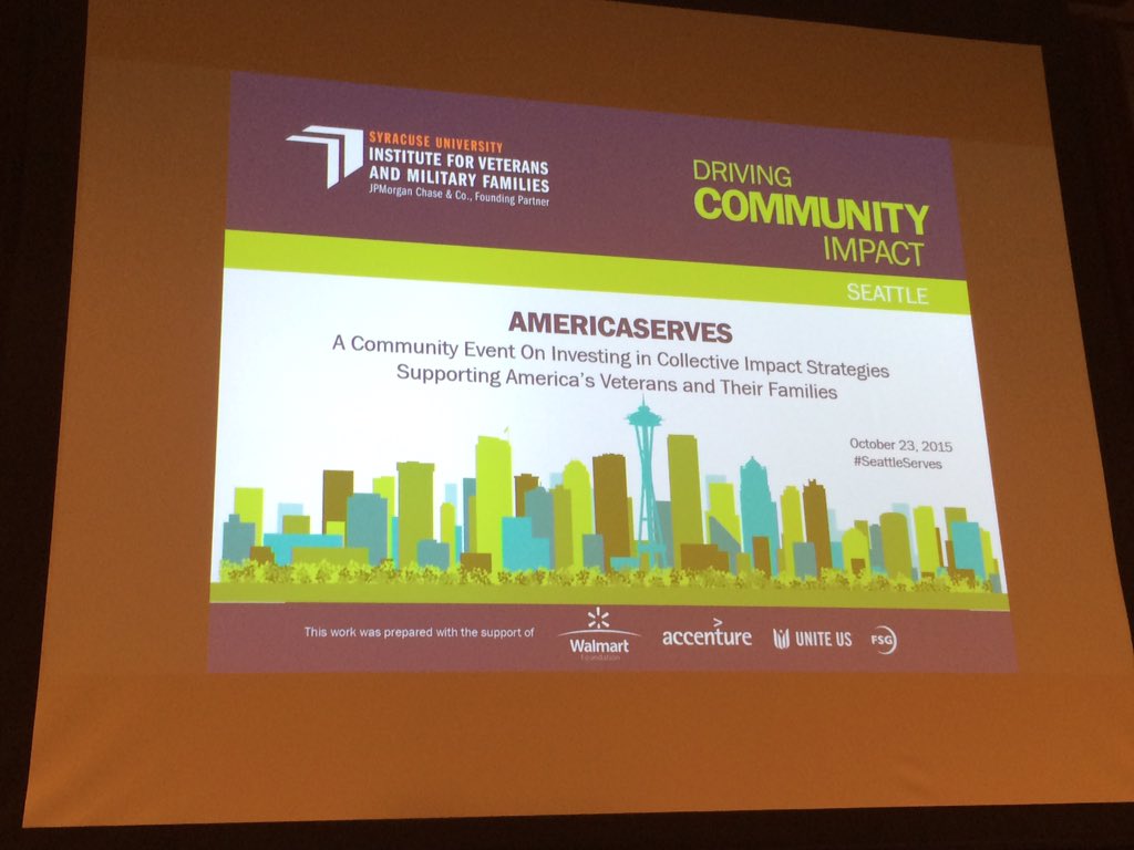 philanthropynw's tweet photo. Ready to discuss collective impact strategies to support America's #veterans and military families. #SeattleServes https://t.co/etEnFjxszx