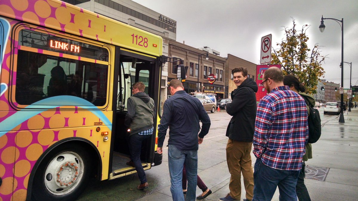 PrairieDen's tweet photo. Riding the #FMLink to lunch at the Everest Tikka House! Prairie Dawgs love the FMLink #LinkPics https://t.co/lg7ZUYT34V