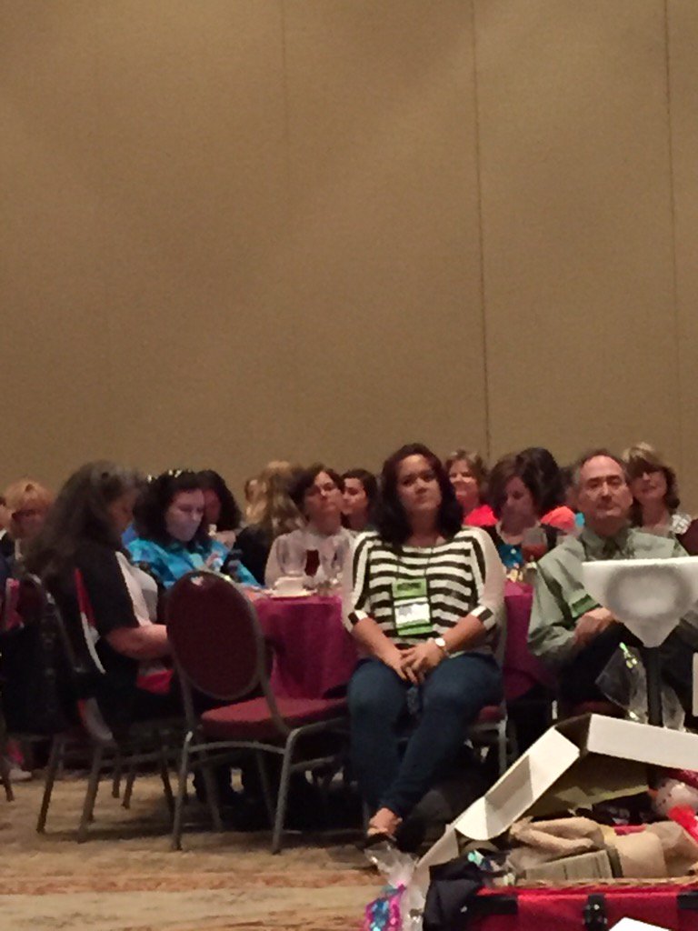JarrettReads's tweet photo. Looking across the hall at #FAME15 and I see the most amazing library peeps! I am so thankful! #OCSLA @BuggyBookLady https://t.co/p6cNajiXzJ