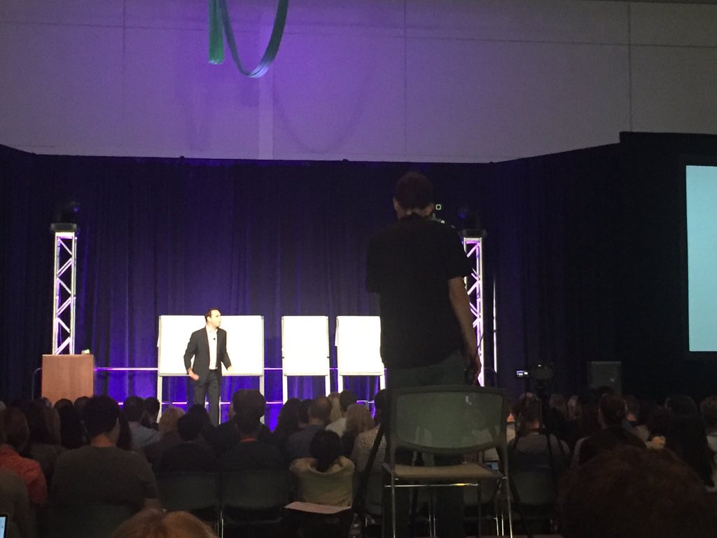 DonatoKayla's tweet photo. "Generate it." - Brendan Burchard on clarity, energy, productivity, influence &amp; courage #bulletproofconference https://t.co/ineUSMZ8ms
