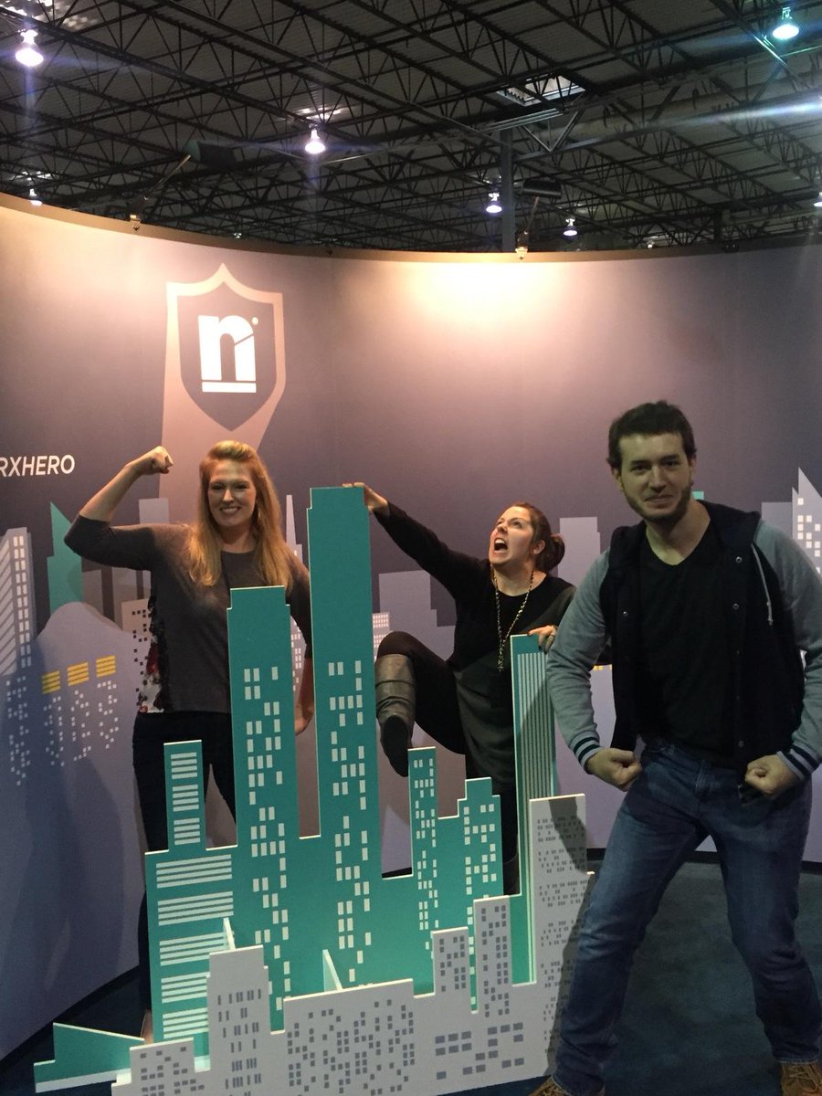 Work fun! Getting a booth together for a conference. #ResearchNow #mrxhero (photo by @dashofsarah)