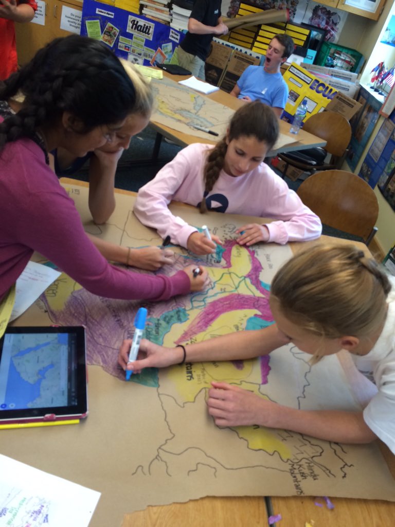 culpsclass's tweet image. Talking about geography. Working together. Mental Mapping. Mapping the Middle East.  #mentalmap #cooperativelearning