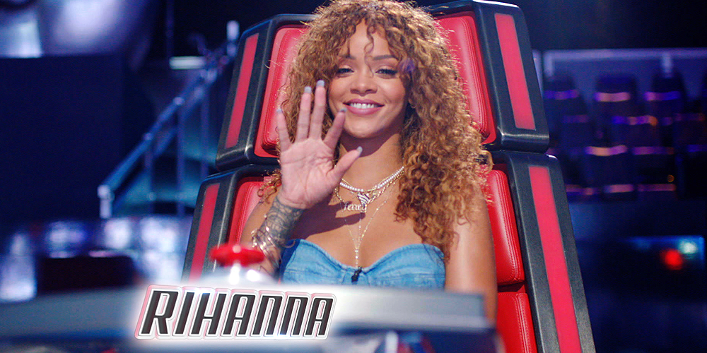 NBCTheVoice's tweet photo. Someone wants to say "Hi." #RihannaOnTheVoice https://t.co/9eoVa3AsMW
