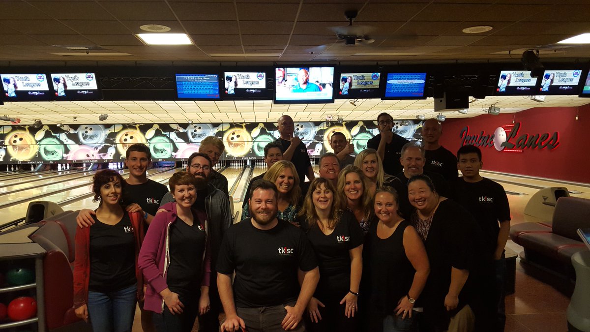 tk1sc's tweet photo. Happy #FunFriday! Here's our tk1sc Adventure Club team bowling shenanigans from last week. #FF #EngineersHaveFunToo https://t.co/on07N1LD6x