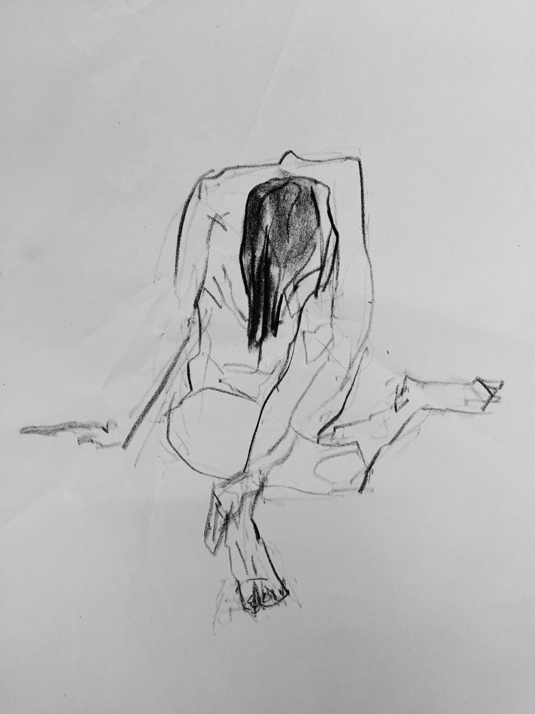 Extreme bodies project we started today. #lifedrawing 