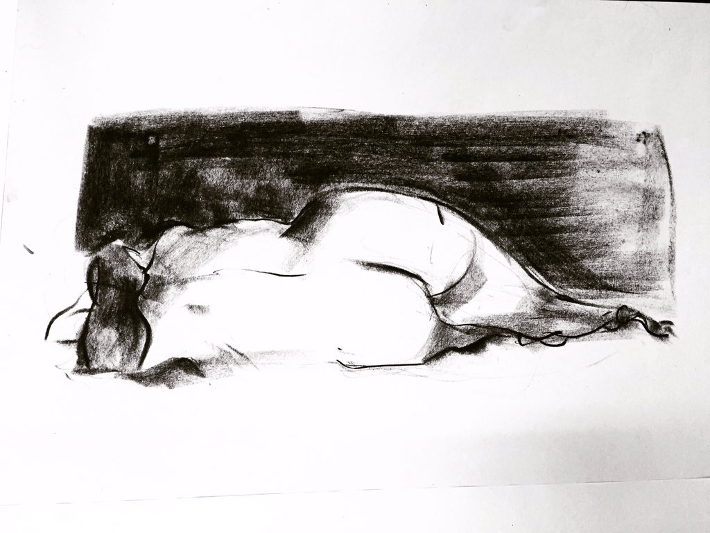Extreme bodies project we started today. #lifedrawing 