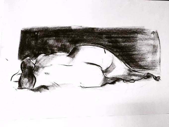 Extreme bodies project we started today. #lifedrawing 