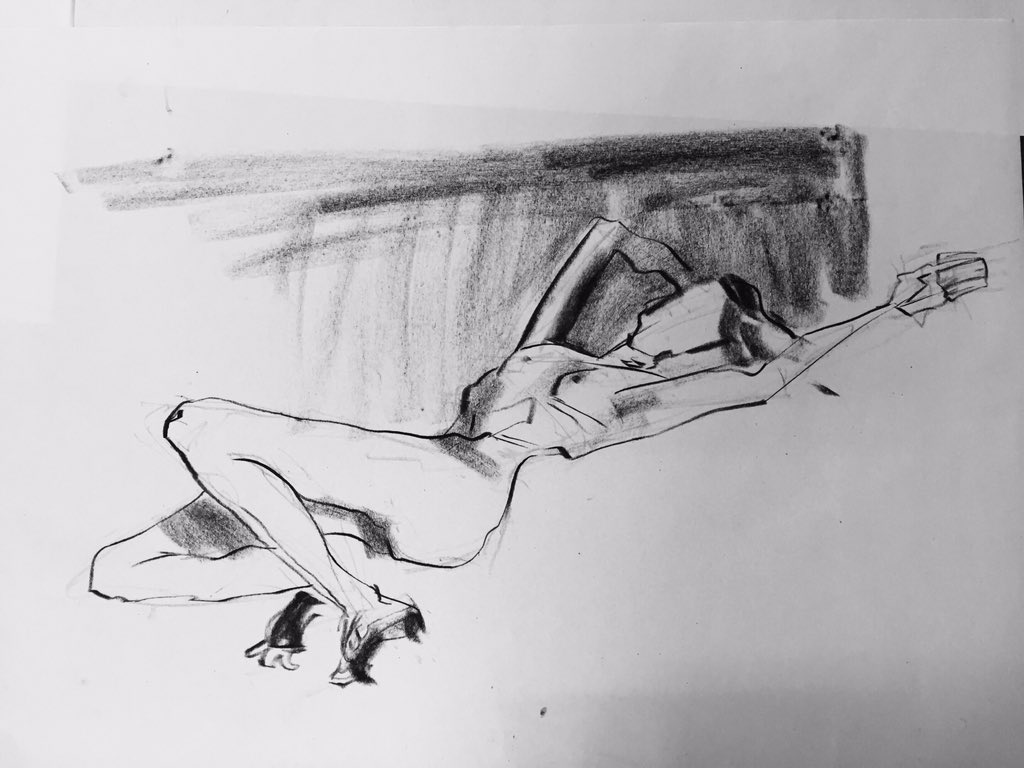 Extreme bodies project we started today. #lifedrawing 