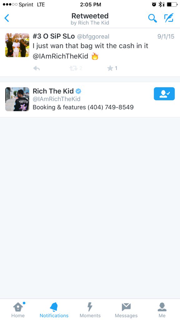 bfggoreal's tweet photo. S/O @IAmRichTheKid  showing love Rey get me in ma rap bag ✊🏿keep it Comin 🔥🔥 https://t.co/wDU6MTpSqz