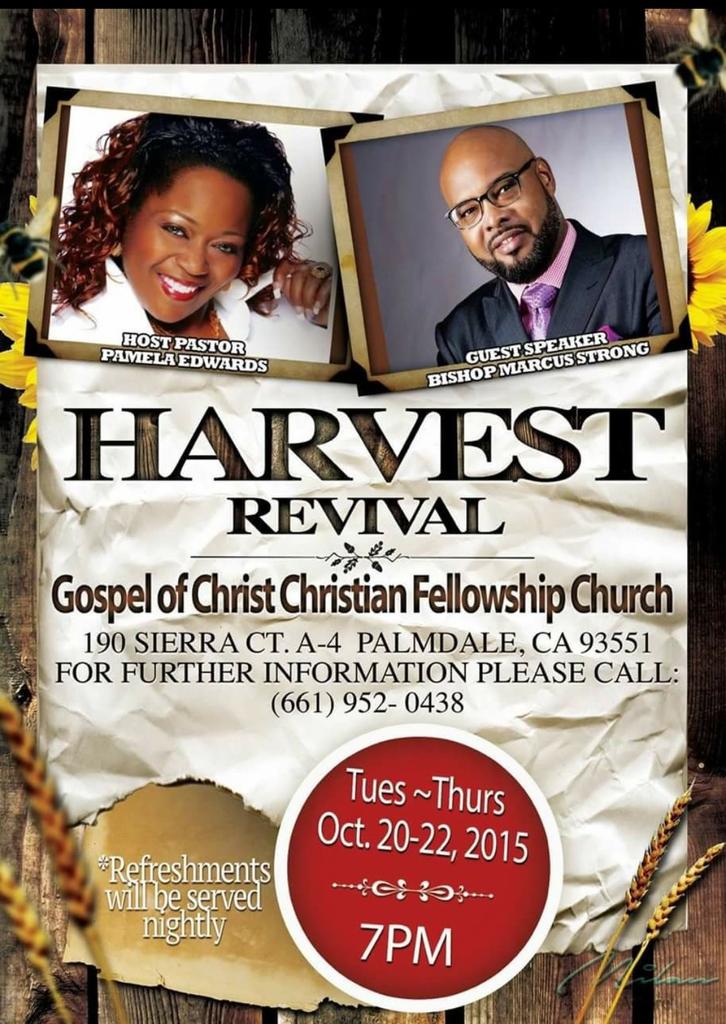 GospelCfc's tweet photo. The Revival has been #EXDENDED! Come outand be blessed. #BishopMarcusStrong #PastorPamelaEdwards #GospelOfChristCFC https://t.co/E0aY7lNXL0