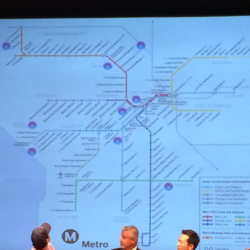 schadenfraade's tweet photo. What LA Metro is projected to look like in the future. Could we do this but skip the Olympics? #MHTJsummit https://t.co/4KPu3KLoHt