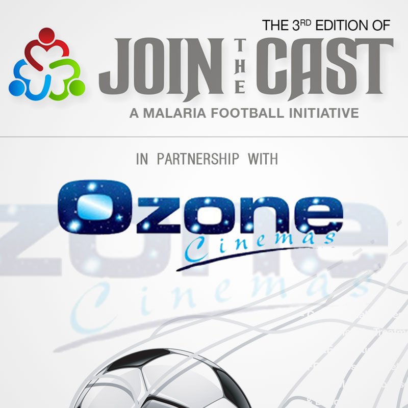 3rafique's tweet photo. We are pleased to have @OZONECINEMAYABA support in the fight against #malaria #Jointhecast'15 https://t.co/OLv8PrelbN