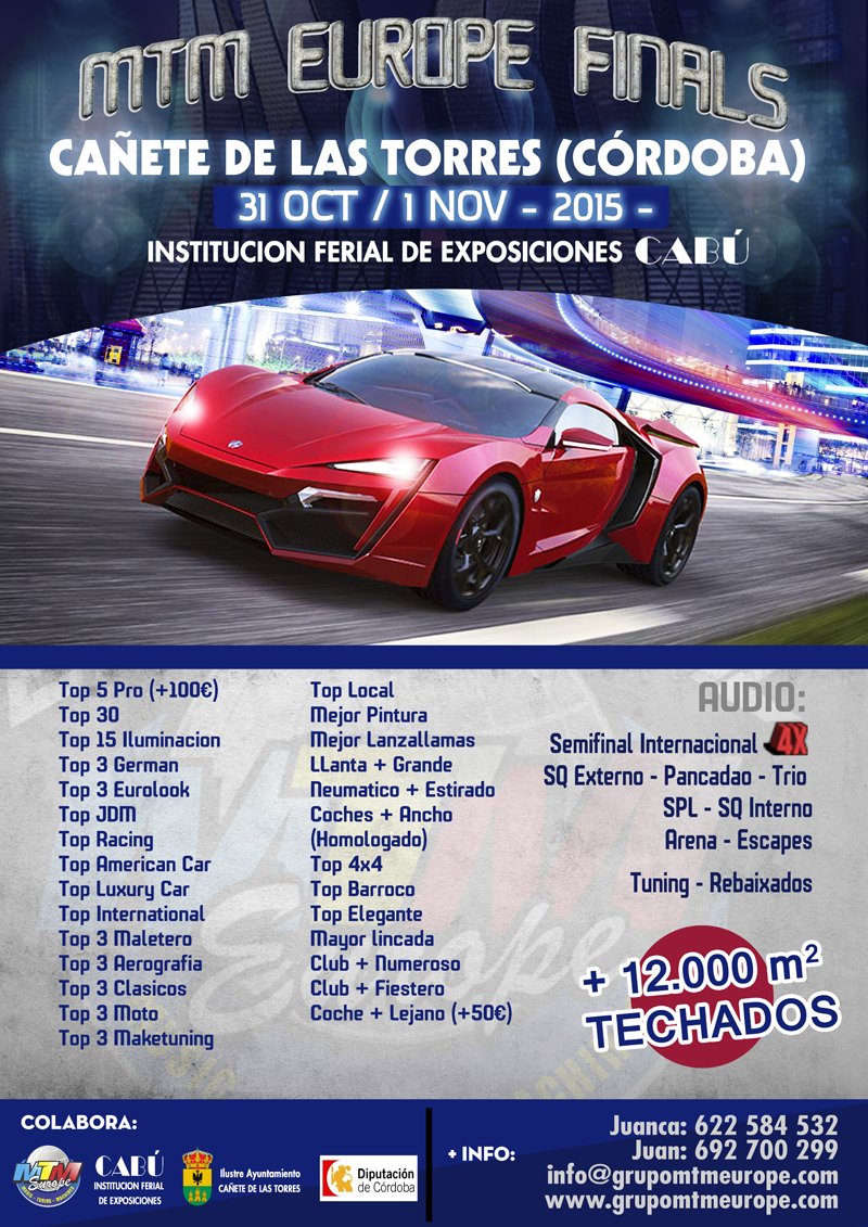 MPAOpenShow's tweet photo. #HalloweenTuningParty y #MTMEuropeFinals2015 30/31 Oct y 1 Nov en Cañete de las Torres(Cordoba) A-306 km 14.2 https://t.co/nO5PJ8PUDz