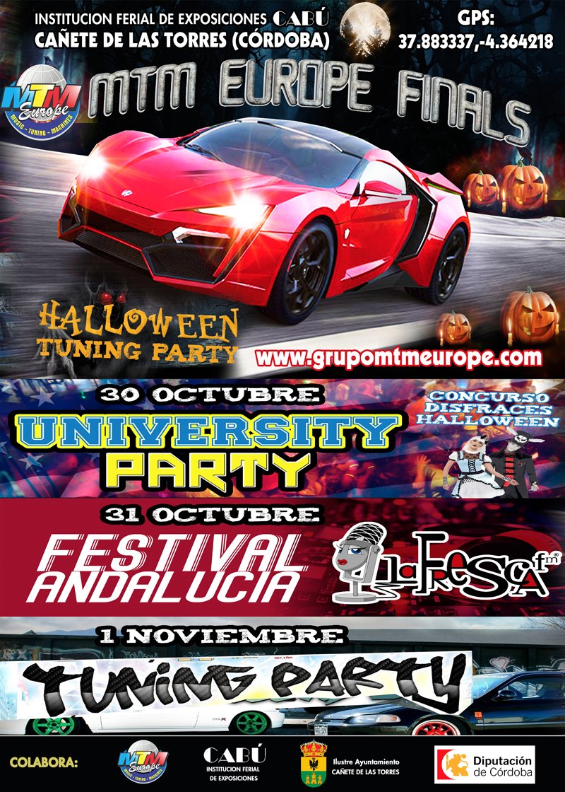 MPAOpenShow's tweet photo. #HalloweenTuningParty y #MTMEuropeFinals2015 30/31 Oct y 1 Nov en Cañete de las Torres(Cordoba) A-306 km 14.2 https://t.co/nO5PJ8PUDz