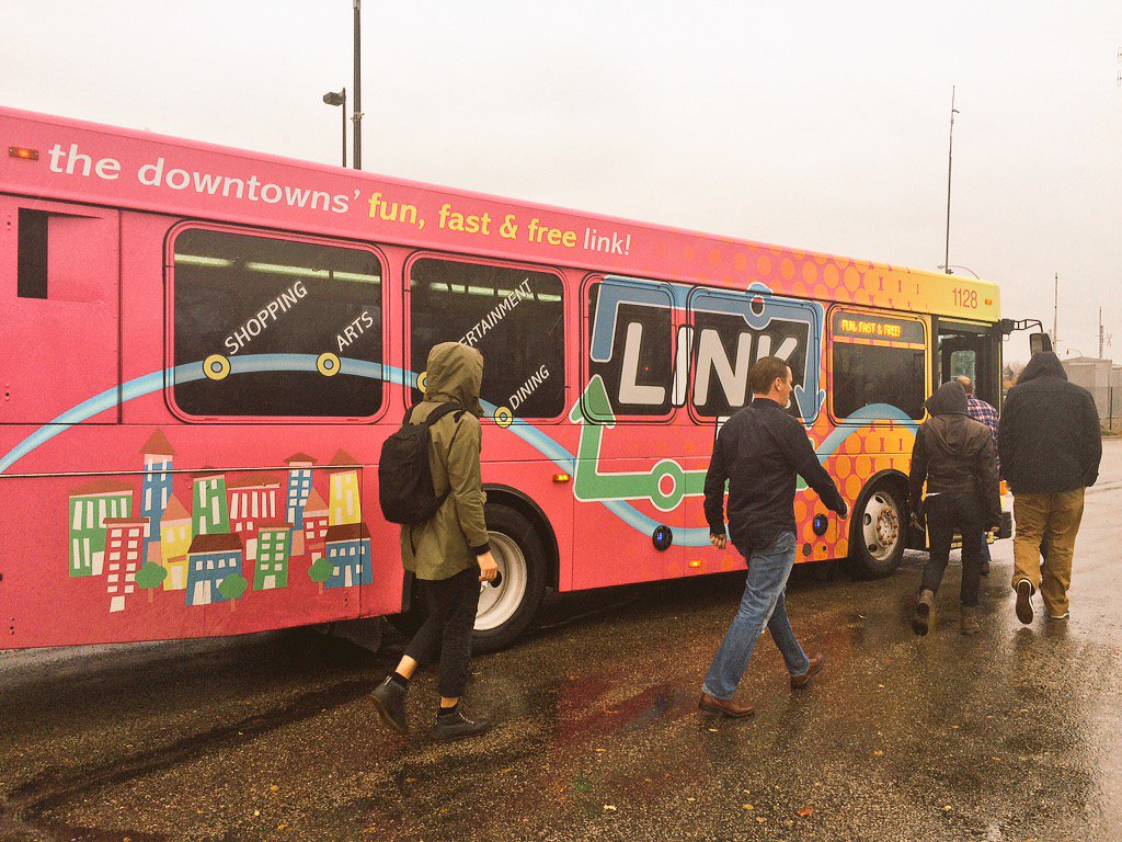 emergingprairie's tweet photo. It's #LinkLunch Friday! On our way to the Tikka House. We ❤️ the Fargo Link! #LinkPics https://t.co/2fvOZ31Lxd